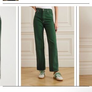 REFORMATION
Cowboy Straight-Leg Jeans Forest Green size 25